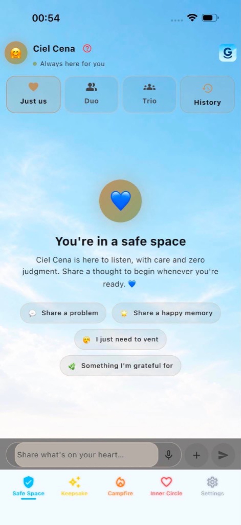 Safe Space — talk with Ciel
